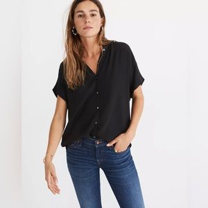 Madewell Central Drapey Shirt in black